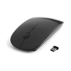Generic Slim 2.4GHz Wireless Mouse + Receiver - Black.