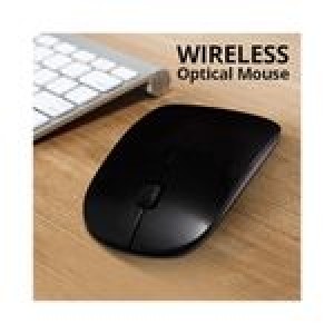 Generic Slim 2.4GHz Wireless Mouse + Receiver - Black.